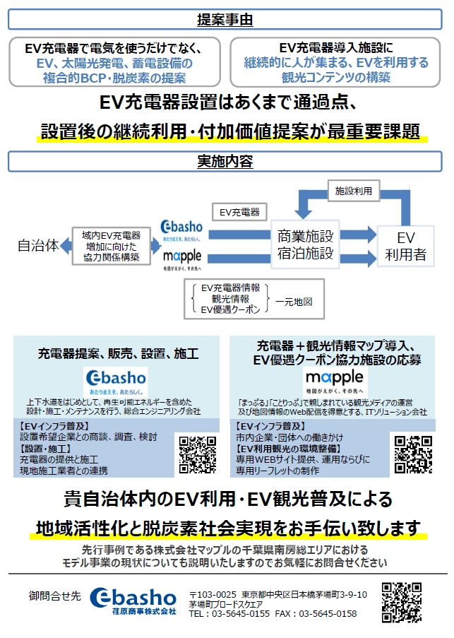 御自治体のEV観光普及による地域の盛り上げと脱炭素推進の実現をお手伝い致します